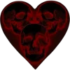 dark red →