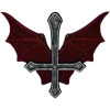 dark red →