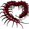 dark red →