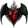 dark red →