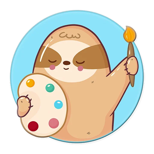 Funny Sloth Stickers