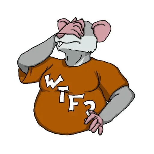 Стикер 😫 из набора Adelio's Rat Mood