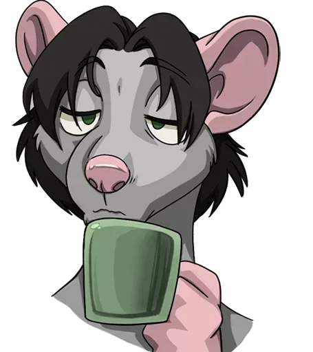 Стикер ☕ из набора Adelio's Rat Mood