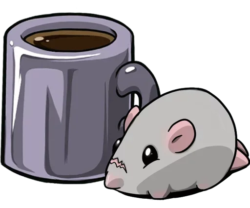 Стикер ☕ из набора Adelio's Rat Mood