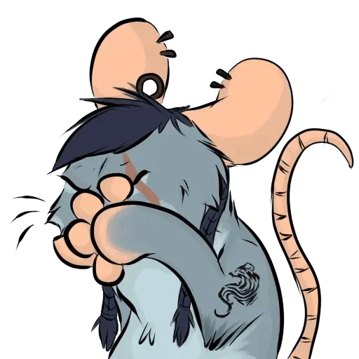 Стикер 😣 из набора Adelio's Rat Mood