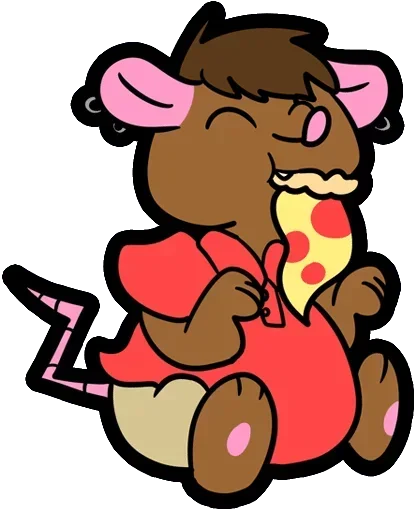 Стикер 🍕 из набора Adelio's Rat Mood