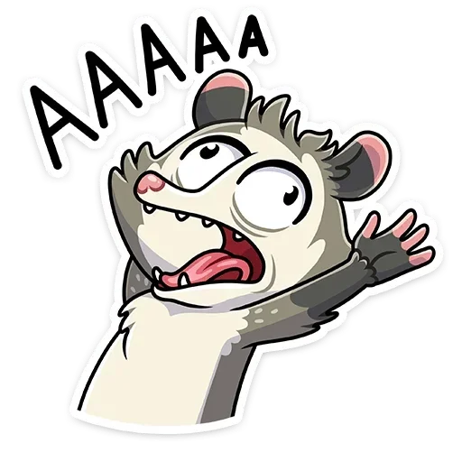 Стикер 😱 из набора Adelio's Rat Mood