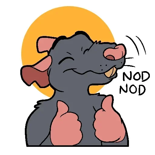 Стикер 👍 из набора Adelio's Rat Mood