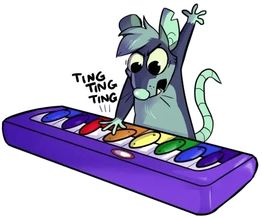 Стикер 🎹 из набора Adelio's Rat Mood