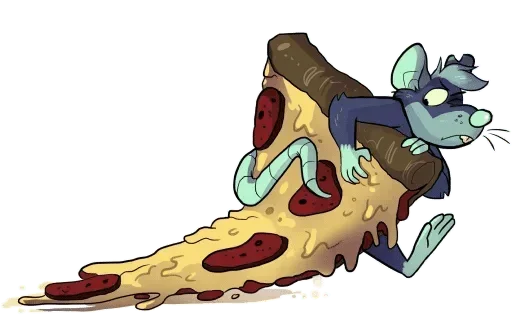 Стикер 🍕 из набора Adelio's Rat Mood