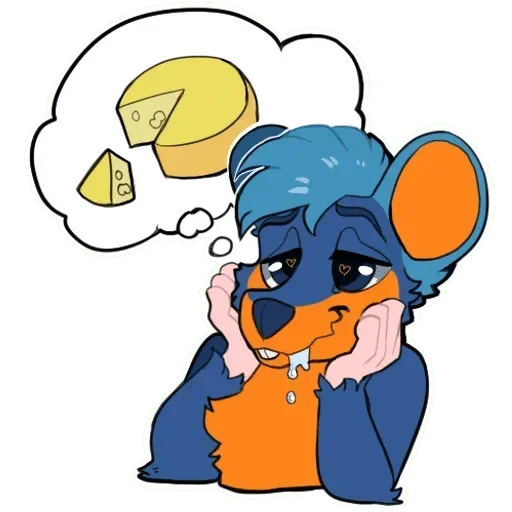 Стикер 🧀 из набора Adelio's Rat Mood