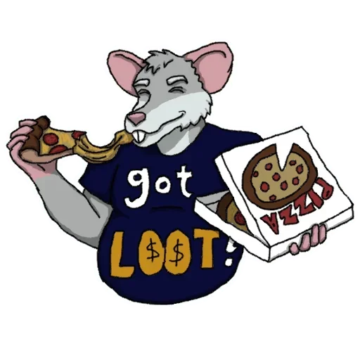Стикер 🍕 из набора Adelio's Rat Mood
