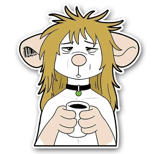 Стикер ☕️ из набора Adelio's Rat Mood