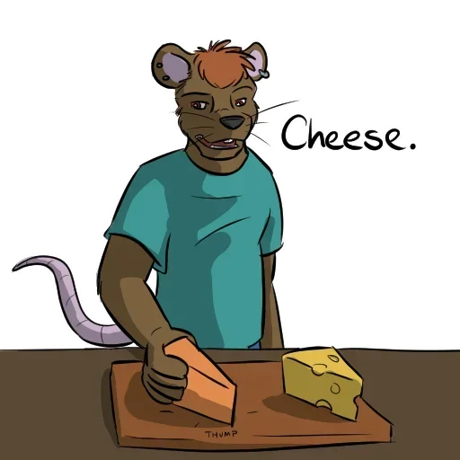 Стикер 🧀 из набора Adelio's Rat Mood