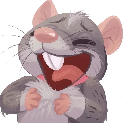 Стикер 😁 из набора Adelio's Rat Mood