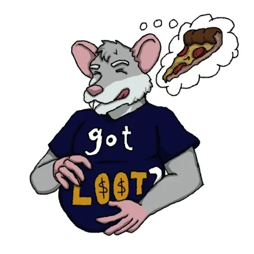 Стикер 😋 из набора Adelio's Rat Mood