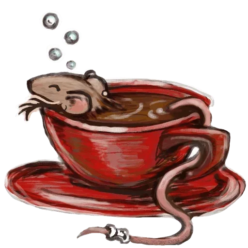 Стикер ☕ из набора Adelio's Rat Mood