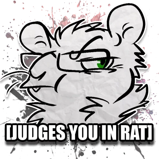 Стикер 😐 из набора Adelio's Rat Mood
