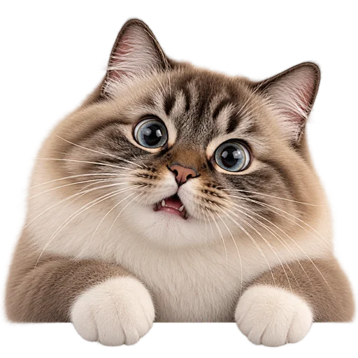 Стикер 😱 из набора Кот на арбузе