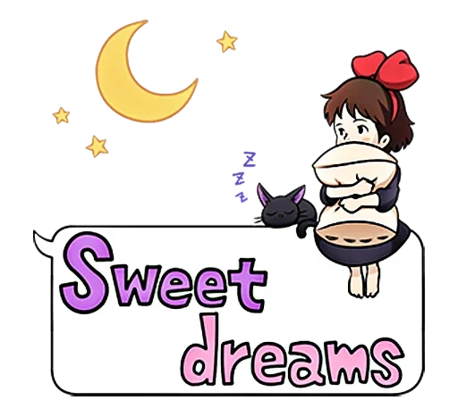Стикер 🌙 из набора kiki delivery service