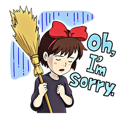 Стикер 😔 из набора kiki delivery service