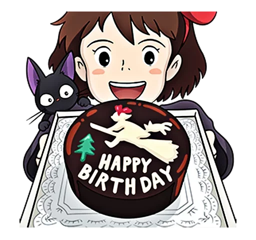 Стикер 🎂 из набора kiki delivery service