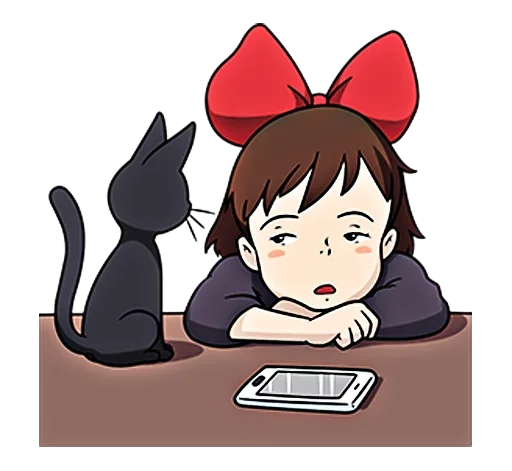 Стикер 😞 из набора kiki delivery service