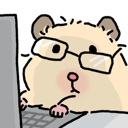 Стикер 🐹 из набора Close up Hamster -