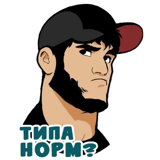 Стикер 😕 из набора Real man