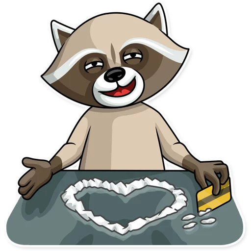 Стикер ❤ из набора Criminal Raccoon