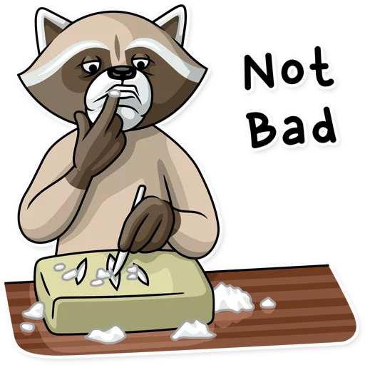 Стикер 👍 из набора Criminal Raccoon