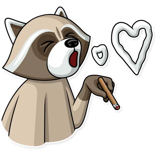 Стикер 😘 из набора Criminal Raccoon