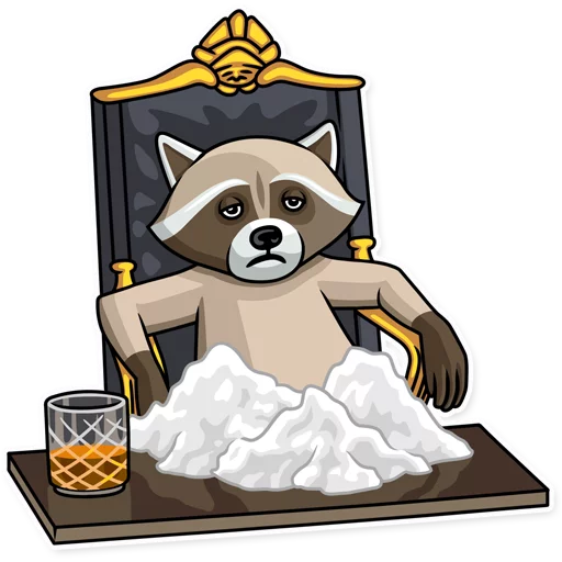 Стикер 🤴 из набора Criminal Raccoon