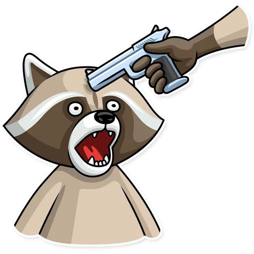 Стикер 😲 из набора Criminal Raccoon