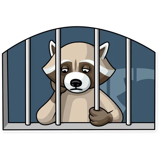 Стикер 😞 из набора Criminal Raccoon