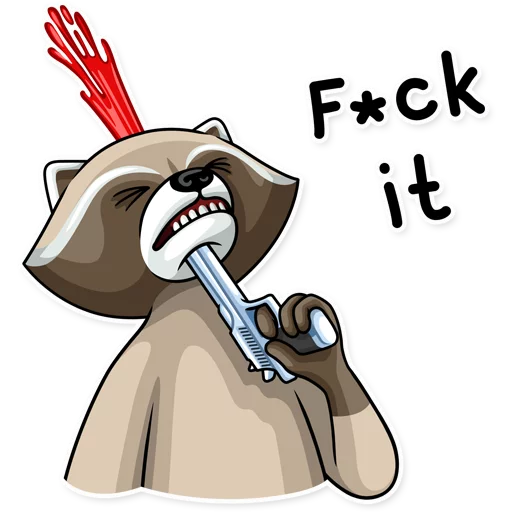 Стикер 😵 из набора Criminal Raccoon