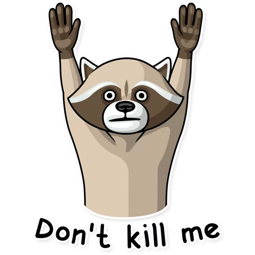 Стикер 😦 из набора Criminal Raccoon