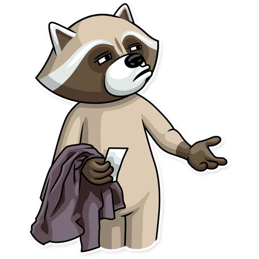 Стикер 🤔 из набора Criminal Raccoon