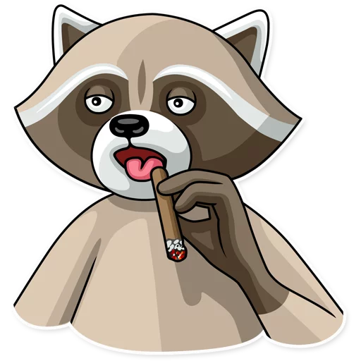 Стикер 😦 из набора Criminal Raccoon