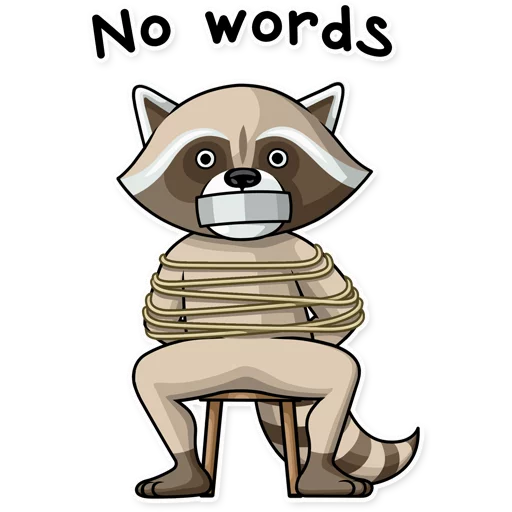 Стикер 🤐 из набора Criminal Raccoon