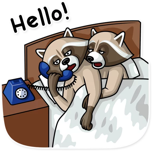 Стикер ☎ из набора Criminal Raccoon