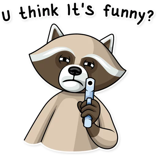 Стикер 😒 из набора Criminal Raccoon