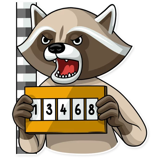 Стикер 👹 из набора Criminal Raccoon