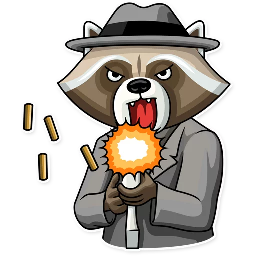 Стикер 😡 из набора Criminal Raccoon