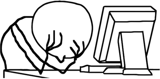 Стикер 😞 из набора Desk Buddies