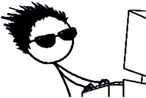 Стикер 😎 из набора Desk Buddies