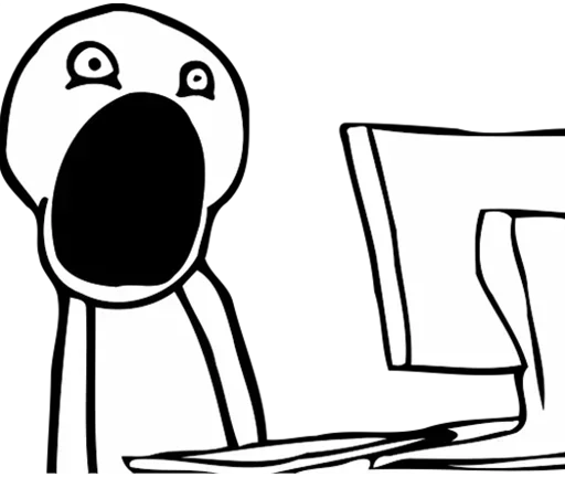 Стикер 😱 из набора Desk Buddies