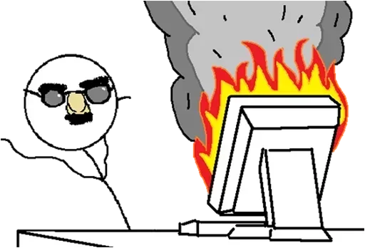 Стикер 😎 из набора Desk Buddies