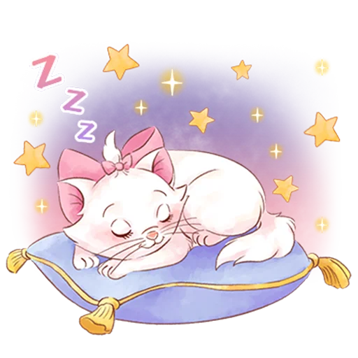 Стикер 😪 из набора Disney's Marie Girly
