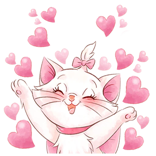 Стикер 😍 из набора Disney's Marie Girly